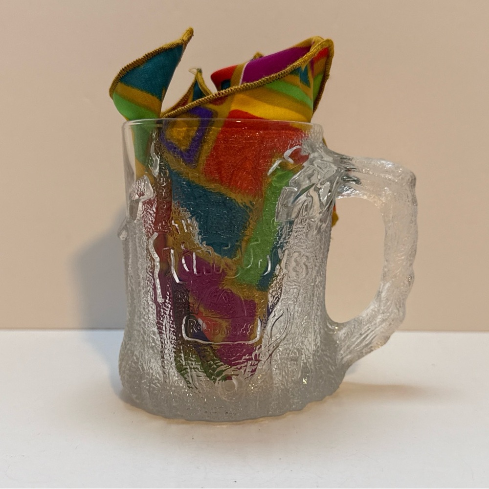 1993 McDonalds Flintstones "Tree Mendous Mug"  Glass Mug